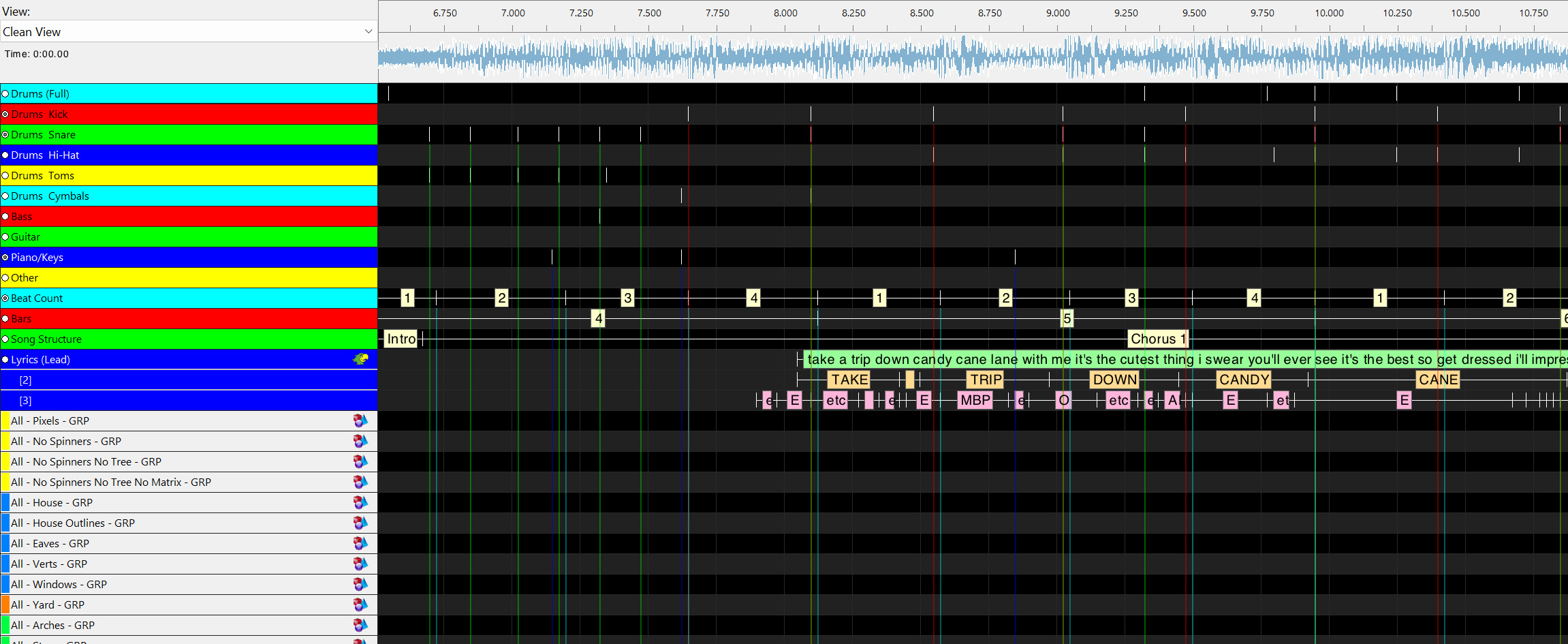 xLights sequencer with imported TRK:IQ timing tracks